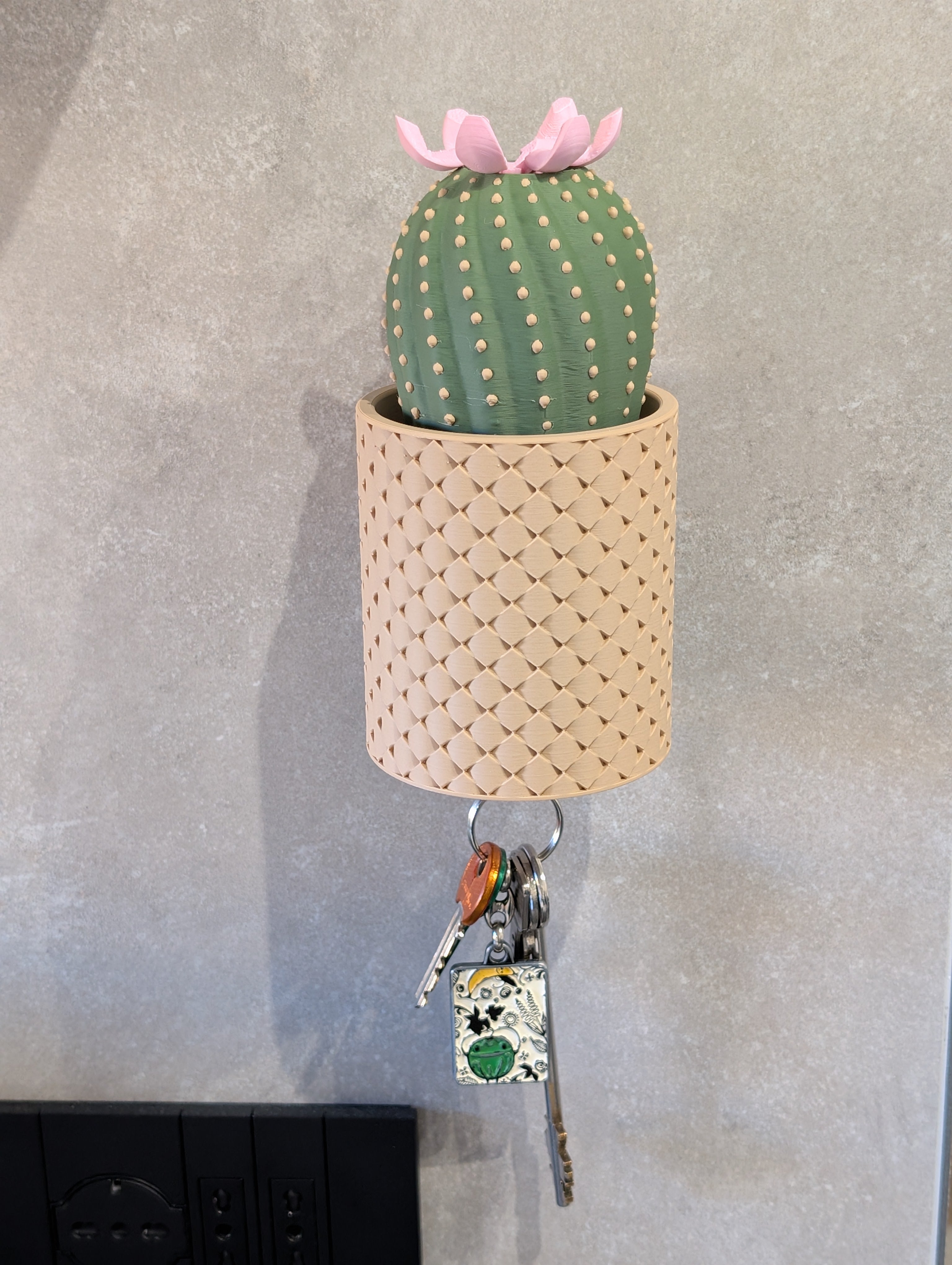 Cacty Flower, portachiavi magnetico da parete
