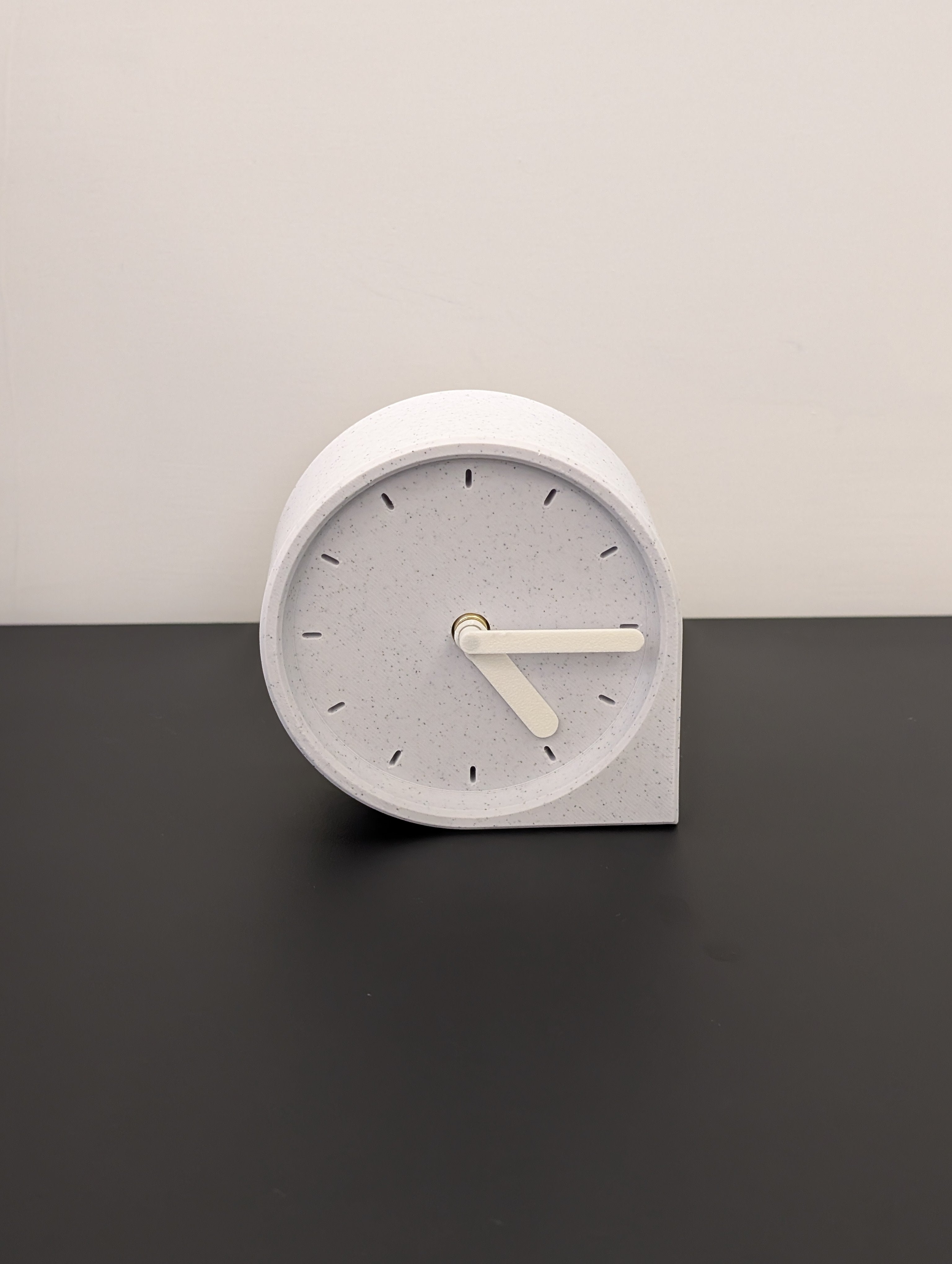 Orologio da scrivania Minimal marmo bianco