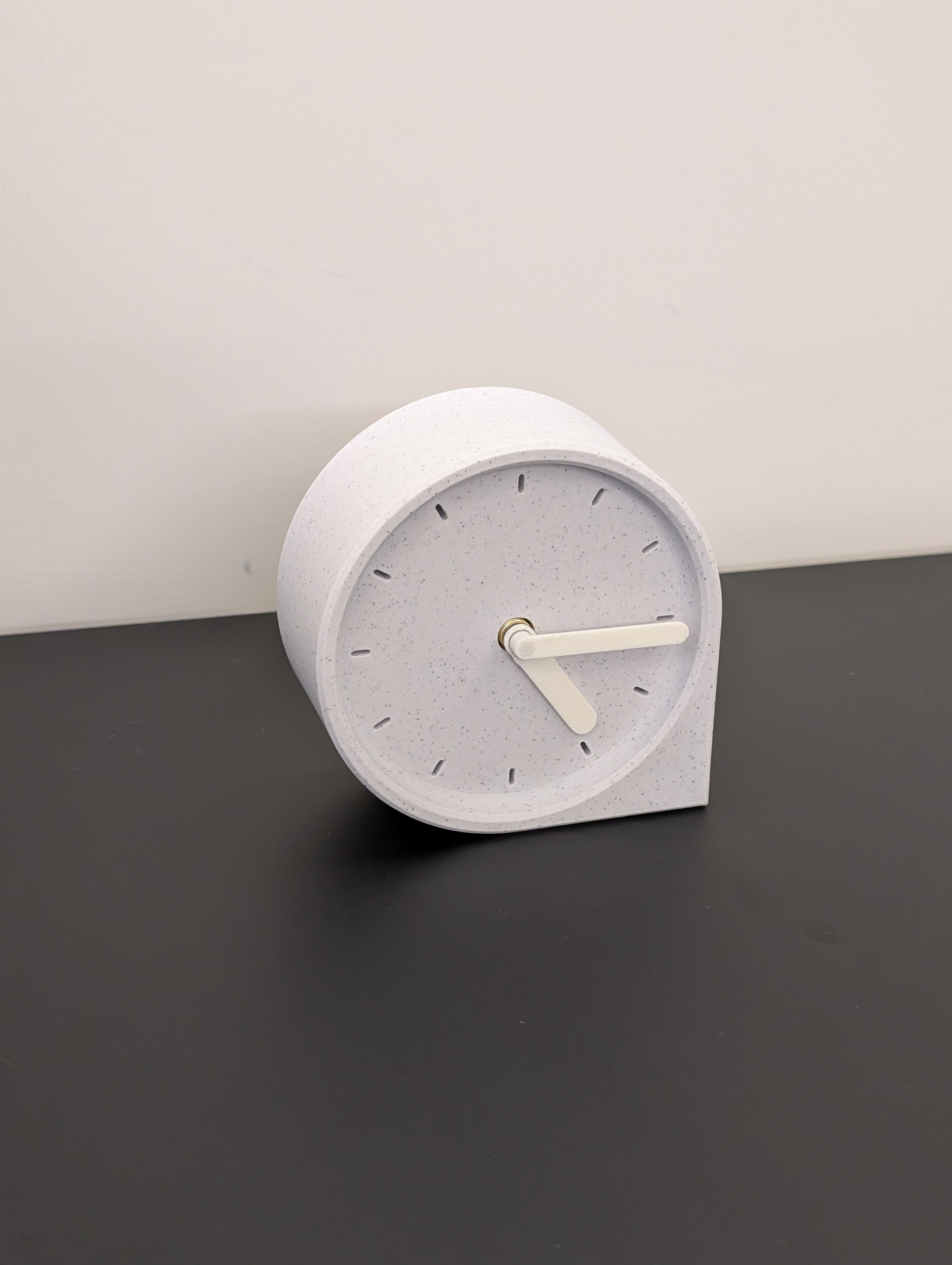 Orologio da scrivania Minimal marmo bianco